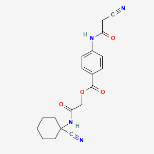 molecular formula C19H20N4O4 B2729186 [(1-Cyanocyclohexyl)carbamoyl]methyl 4-(2-cyanoacetamido)benzoate CAS No. 874012-21-2