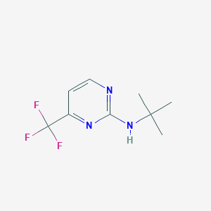 molecular formula C9H12F3N3 B2729192 N-tert-butyl-4-(trifluoromethyl)pyrimidin-2-amine CAS No. 1870359-58-2