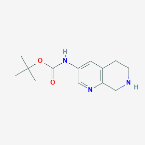 molecular formula C13H19N3O2 B2729194 Tert-butyl 5,6,7,8-tetrahydro-1,7-naphthyridin-3-ylcarbamate CAS No. 1253790-48-5
