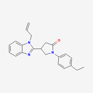 molecular formula C22H23N3O B2729197 4-(1-allyl-1H-benzo[d]imidazol-2-yl)-1-(4-ethylphenyl)pyrrolidin-2-one CAS No. 847394-62-1