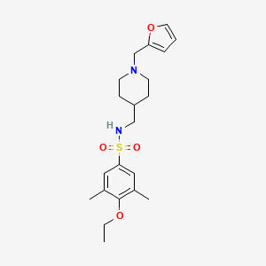 4-ethoxy-N-((1-(furan-2-ylmethyl)piperidin-4-yl)methyl)-3,5-dimethylbenzenesulfonamide