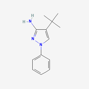 molecular formula C13H17N3 B2729238 4-Tert-butyl-1-phenylpyrazol-3-amine CAS No. 2408958-30-3