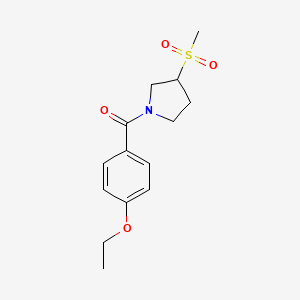 molecular formula C14H19NO4S B2729241 (4-Ethoxyphenyl)(3-(methylsulfonyl)pyrrolidin-1-yl)methanone CAS No. 1448076-02-5