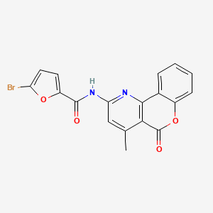 molecular formula C18H11BrN2O4 B2729261 5-bromo-N-(4-methyl-5-oxochromeno[4,3-b]pyridin-2-yl)furan-2-carboxamide CAS No. 851411-31-9