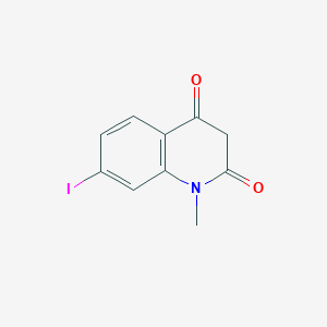 molecular formula C10H8INO2 B2729265 7-Iodo-1-methyl-1,2,3,4-tetrahydroquinoline-2,4-dione CAS No. 1864055-85-5