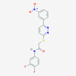 N-(3,4-difluorophenyl)-2-[6-(3-nitrophenyl)pyridazin-3-yl]sulfanylacetamide