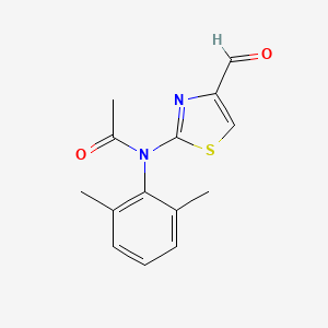 molecular formula C14H14N2O2S B2729273 N-(2,6-dimethylphenyl)-N-(4-formyl-1,3-thiazol-2-yl)acetamide CAS No. 854035-99-7