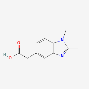 molecular formula C11H12N2O2 B2729275 2-(1,2-dimethyl-1H-1,3-benzodiazol-5-yl)acetic acid CAS No. 1176671-67-2