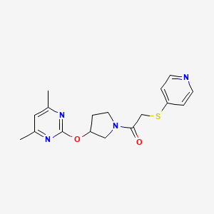 1-(3-((4,6-Dimethylpyrimidin-2-yl)oxy)pyrrolidin-1-yl)-2-(pyridin-4-ylthio)ethanone