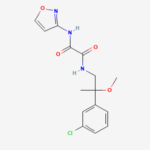 molecular formula C15H16ClN3O4 B2729279 N1-(2-(3-chlorophenyl)-2-methoxypropyl)-N2-(isoxazol-3-yl)oxalamide CAS No. 1795442-99-7