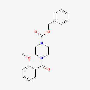 molecular formula C20H22N2O4 B2729291 Benzyl 4-(2-methoxybenzoyl)piperazine-1-carboxylate CAS No. 1795333-73-1
