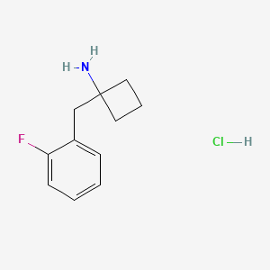 molecular formula C11H15ClFN B2729293 1-(2-Fluorobenzyl)cyclobutanamine hydrochloride CAS No. 1439900-29-4