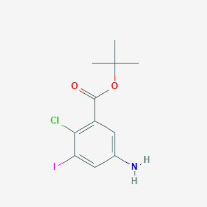 molecular formula C11H13ClINO2 B2729294 Tert-butyl 5-amino-2-chloro-3-iodobenzoate CAS No. 2287271-51-4