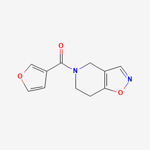 molecular formula C11H10N2O3 B2729306 (6,7-二氢异噁唑并[4,5-c]吡啶-5(4H)-基)(呋喃-3-基)甲酮 CAS No. 2034443-10-0