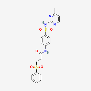 molecular formula C20H20N4O5S2 B2729312 3-(Benzenesulfonyl)-N-{4-[(4-methylpyrimidin-2-YL)sulfamoyl]phenyl}propanamide CAS No. 868212-87-7