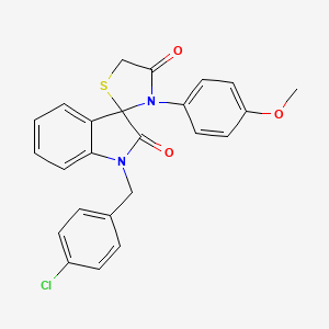 1'-[(4-Chlorophenyl)methyl]-3-(4-methoxyphenyl)spiro[1,3-thiazolidine-2,3'-indole]-2',4-dione