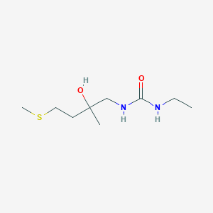 molecular formula C9H20N2O2S B2729319 1-Ethyl-3-(2-hydroxy-2-methyl-4-(methylthio)butyl)urea CAS No. 1396880-51-5
