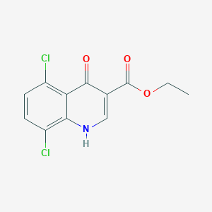 molecular formula C12H9Cl2NO3 B2729328 Ethyl 5,8-dichloro-4-hydroxyquinoline-3-carboxylate CAS No. 35975-58-7