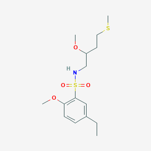 molecular formula C15H25NO4S2 B2729330 5-Ethyl-2-methoxy-N-(2-methoxy-4-methylsulfanylbutyl)benzenesulfonamide CAS No. 2309344-46-3