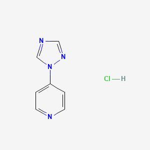 molecular formula C7H7ClN4 B2729332 4-(1H-1,2,4-triazol-1-yl)pyridine hydrochloride CAS No. 2310097-85-7