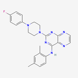 molecular formula C24H24FN7 B2729333 N-(2,4-二甲基苯基)-2-[4-(4-氟苯基)哌嗪-1-基]喹嘧啶-4-胺 CAS No. 946217-79-4