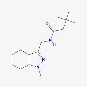 molecular formula C15H25N3O B2729334 3,3-dimethyl-N-((1-methyl-4,5,6,7-tetrahydro-1H-indazol-3-yl)methyl)butanamide CAS No. 1448029-52-4