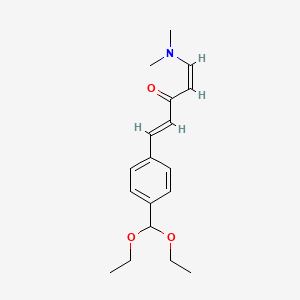 molecular formula C18H25NO3 B2729335 (1E,4Z)-1-[4-(diethoxymethyl)phenyl]-5-(dimethylamino)-1,4-pentadien-3-one CAS No. 303995-68-8