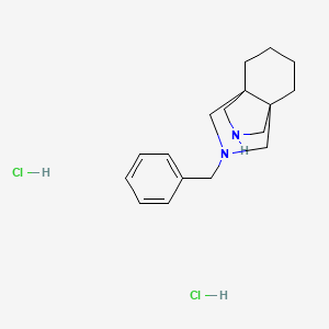 molecular formula C17H26Cl2N2 B2729336 2-苄基六氢-1H-3a,7a-(甲亚甲亚甲基亚甲亚甲基)异喹啉二盐酸盐 CAS No. 2155855-66-4