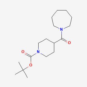 molecular formula C17H30N2O3 B2729364 Tert-butyl 4-(azepane-1-carbonyl)piperidine-1-carboxylate CAS No. 903145-64-2