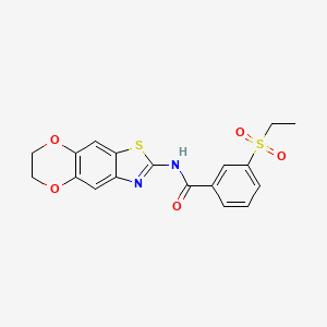 N-(6,7-dihydro-[1,4]dioxino[2,3-f][1,3]benzothiazol-2-yl)-3-ethylsulfonylbenzamide