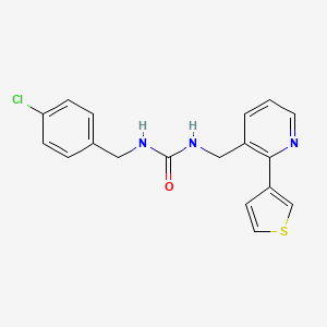 1-(4-Chlorobenzyl)-3-((2-(thiophen-3-yl)pyridin-3-yl)methyl)urea