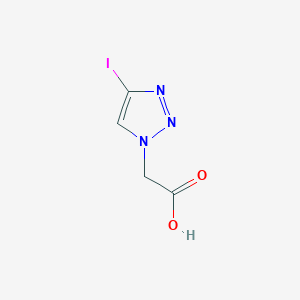molecular formula C4H4IN3O2 B2729382 2-(4-iodo-1H-1,2,3-triazol-1-yl)acetic acid CAS No. 1360607-69-7