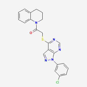 2-((1-(3-chlorophenyl)-1H-pyrazolo[3,4-d]pyrimidin-4-yl)thio)-1-(3,4-dihydroquinolin-1(2H)-yl)ethanone