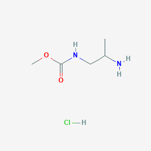 molecular formula C5H13ClN2O2 B2729388 Methyl N-(2-aminopropyl)carbamate;hydrochloride CAS No. 2567496-44-8