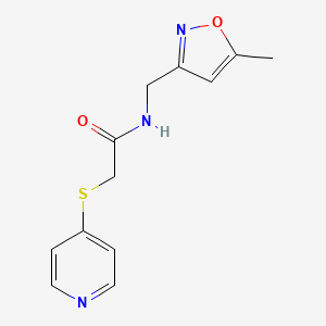 N-((5-methylisoxazol-3-yl)methyl)-2-(pyridin-4-ylthio)acetamide