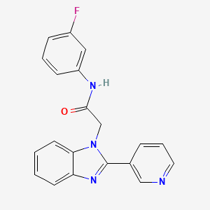N-(3-fluorophenyl)-2-(2-(pyridin-3-yl)-1H-benzo[d]imidazol-1-yl)acetamide