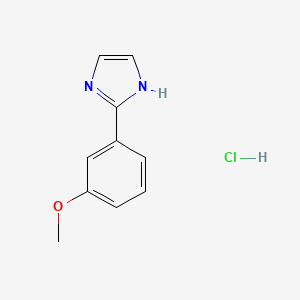molecular formula C10H11ClN2O B2729396 2-(3-methoxyphenyl)-1H-imidazole hydrochloride CAS No. 1955499-40-7