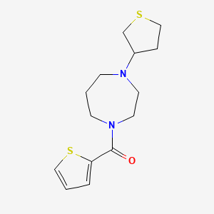 (4-(Tetrahydrothiophen-3-yl)-1,4-diazepan-1-yl)(thiophen-2-yl)methanone