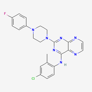 N-(4-chloro-2-methylphenyl)-2-[4-(4-fluorophenyl)piperazin-1-yl]pteridin-4-amine