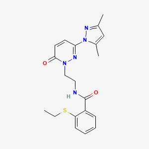 N-(2-(3-(3,5-dimethyl-1H-pyrazol-1-yl)-6-oxopyridazin-1(6H)-yl)ethyl)-2-(ethylthio)benzamide