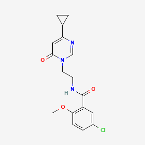 5-chloro-N-(2-(4-cyclopropyl-6-oxopyrimidin-1(6H)-yl)ethyl)-2-methoxybenzamide