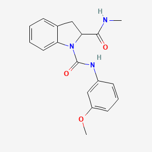 molecular formula C18H19N3O3 B2729446 N1-(3-methoxyphenyl)-N2-methylindoline-1,2-dicarboxamide CAS No. 1101206-08-9