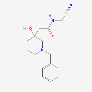 molecular formula C16H21N3O2 B2729449 2-(1-Benzyl-3-hydroxypiperidin-3-yl)-N-(cyanomethyl)acetamide CAS No. 2223892-20-2