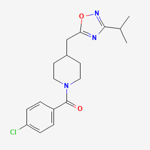 1-(4-Chlorobenzoyl)-4-[(3-isopropyl-1,2,4-oxadiazol-5-yl)methyl]piperidine