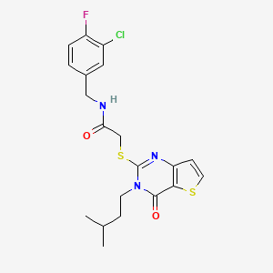 N-(3-chloro-4-fluorobenzyl)-2-{[3-(3-methylbutyl)-4-oxo-3,4-dihydrothieno[3,2-d]pyrimidin-2-yl]sulfanyl}acetamide