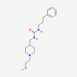 molecular formula C19H31N3O2 B2729466 1-((1-(2-Methoxyethyl)piperidin-4-yl)methyl)-3-(3-phenylpropyl)urea CAS No. 1207019-12-2