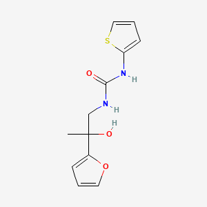 molecular formula C12H14N2O3S B2729470 1-(2-(Furan-2-yl)-2-hydroxypropyl)-3-(thiophen-2-yl)urea CAS No. 1396791-59-5