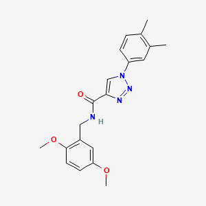 molecular formula C20H22N4O3 B2729471 N-(2,5-dimethoxybenzyl)-1-(3,4-dimethylphenyl)-1H-1,2,3-triazole-4-carboxamide CAS No. 1326830-53-8