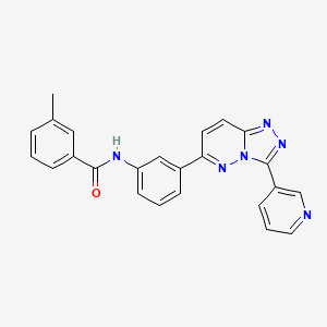 3-methyl-N-[3-(3-pyridin-3-yl-[1,2,4]triazolo[4,3-b]pyridazin-6-yl)phenyl]benzamide