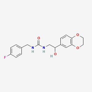 1-(2-(2,3-Dihydrobenzo[b][1,4]dioxin-6-yl)-2-hydroxyethyl)-3-(4-fluorobenzyl)urea